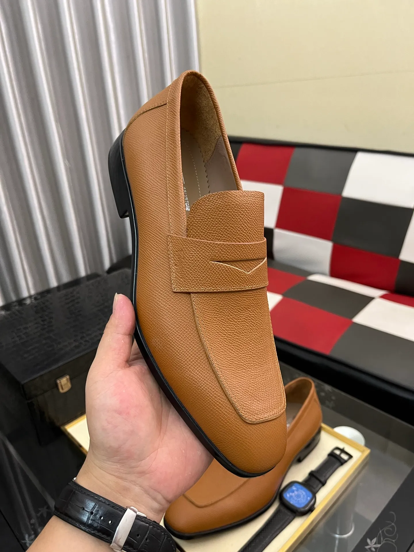 Men's shoes 💰600⌚️⌚️[Salvatore Ferragamo] Ferragamo business leather shoes, 1:1 top purchasing quality, imported selected original calfskin for the uppers, imported original soft water-dyed cowhide for the inner feet, imported original customized Italian handmade lightweight foam outsole, size: 39-44 5️⃣ options available